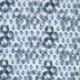 Tissu Coton Matelassé Imprimé Fleur Rond Denim 