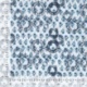Tissu Coton Matelassé Imprimé Fleur Rond Denim 