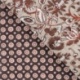Tissu Coton Matelasse Imprimé Fleurs Marron