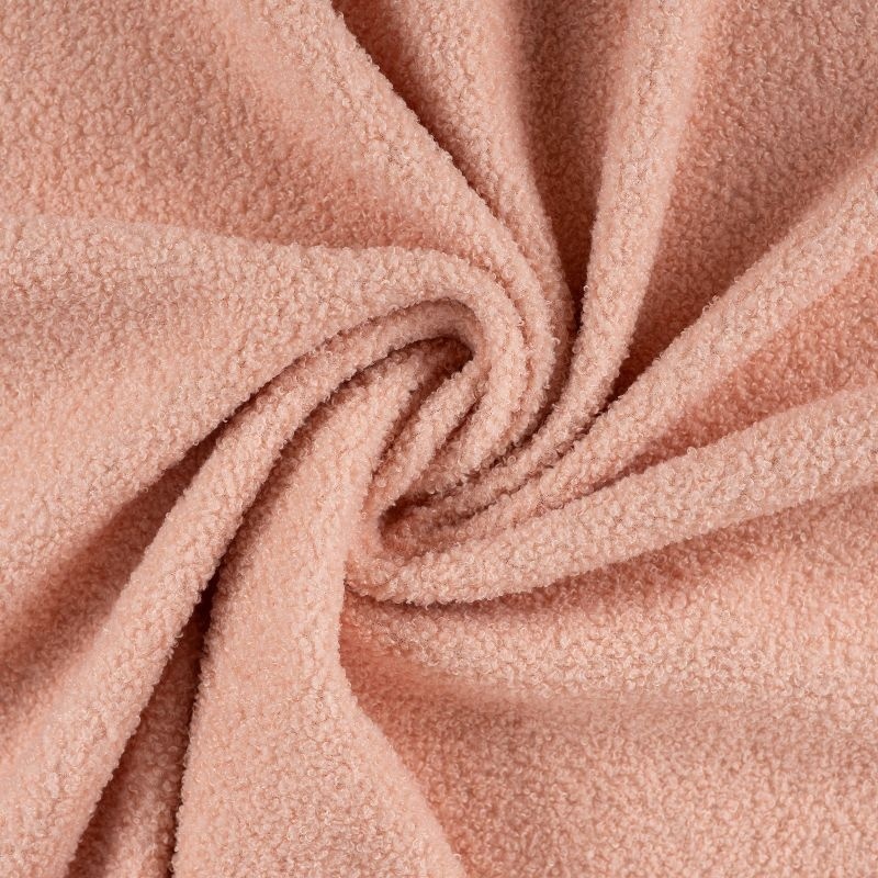Tissu Polaire Teddy Uni Rose Poudré
