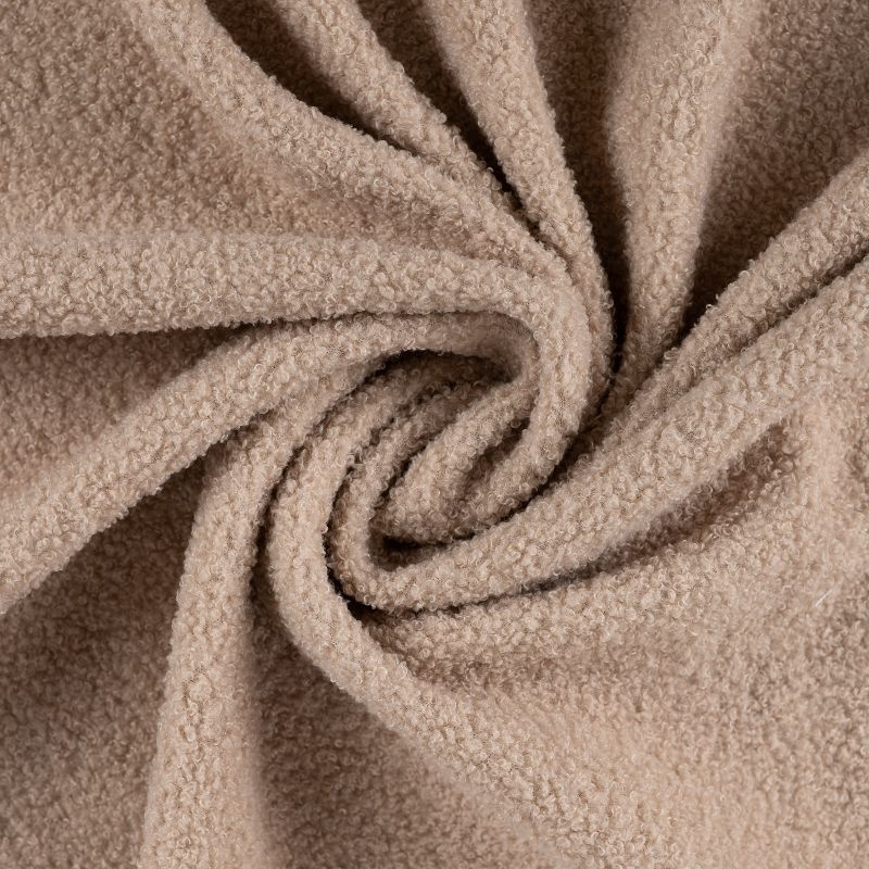Tissu Polaire Teddy Uni Sable 