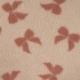 Tissu Teddy Jacquard Imprimé Noeud Sable
