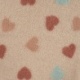 Tissu Teddy Jacquard Imprimé Coeur Sable