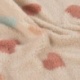 Tissu Teddy Jacquard Imprimé Coeur Sable