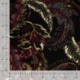 Tissu Serge de Viscose Imprimé Végétale Lie de Vin