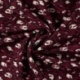 Tissu Serge de Viscose Imprimé Lie de Vin