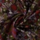 Tissu Serge de Viscose Imprimé Floral Kaki 