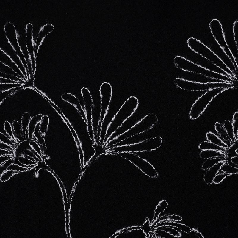 Tissu Caban Brodé Noir