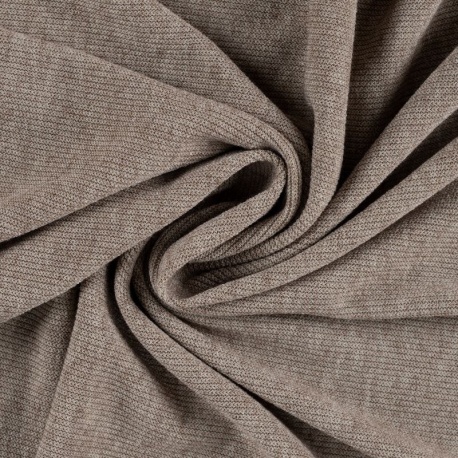 Tissu Tricot Uni Sable
