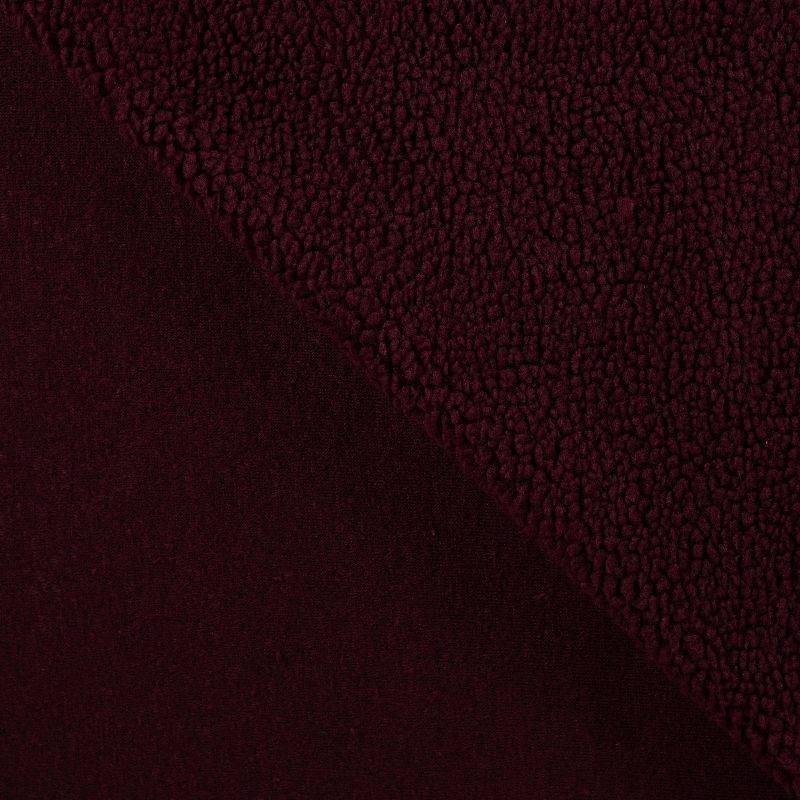 Tissu Teddy Uni Lie de Vin