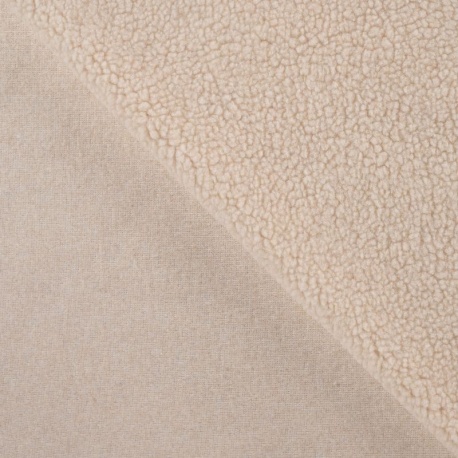 Tissu Teddy Uni Ecru