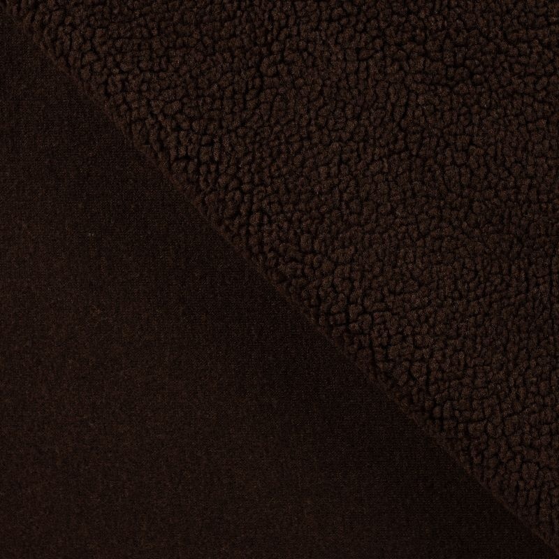 Tissu Teddy Uni Marron Foncé
