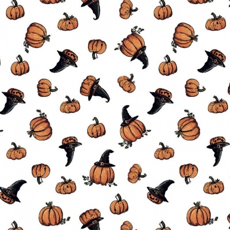 Tissu Zucca Imprimé Citrouille