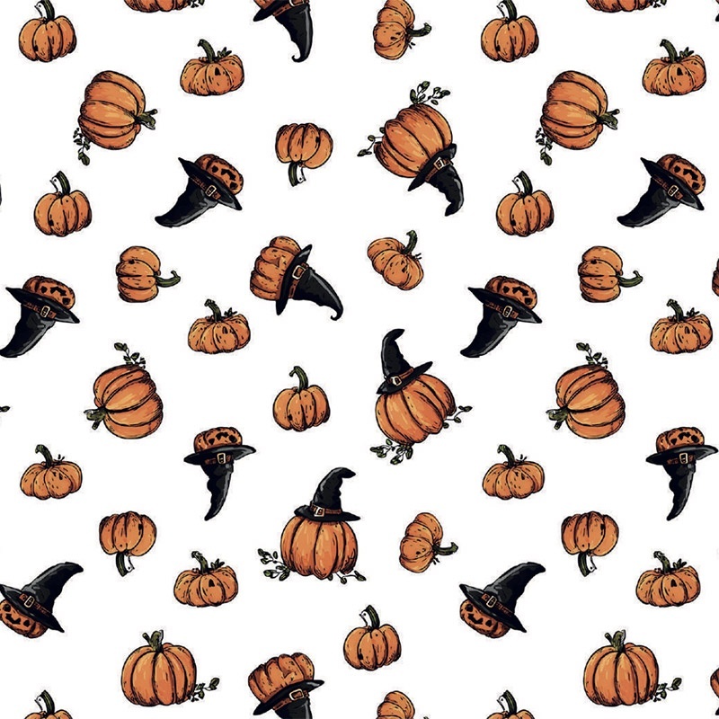 Tissu Effet 3D Zucca Imprimé Citrouille