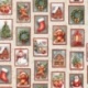 Tissu Imprimé Poblet B Timbres Beige