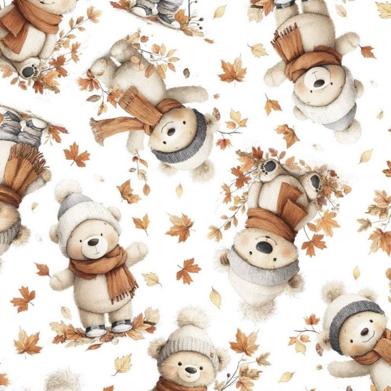 Tissu Effet 3D Imprimé Bear Ours