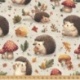 Tissu Effet 3D Erizos Imprimé Herisson