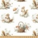 Tissu Effet 3D Squirrel Imprimé Ecureuil