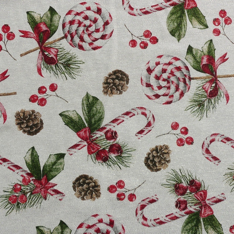 Tissu Imprimé Candypop Sucre D'orge Beige