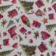 Tissu Imprimé Magia Noël Beige 