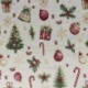 Tissu Gobelin Present Noël Beige