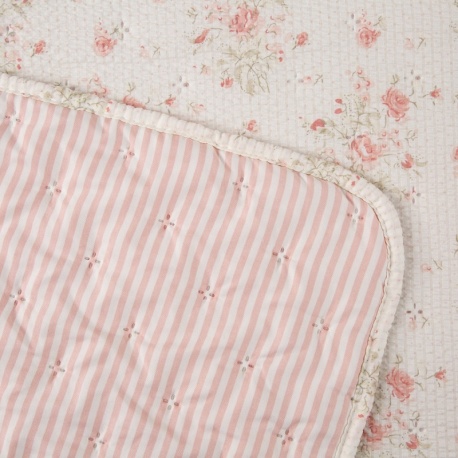 Collection Couvre-Lit Fiona Matelassé Imprimé Rose 