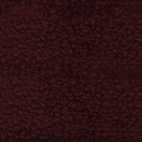 Tissu Suédine Envers Mouton Bordeaux 