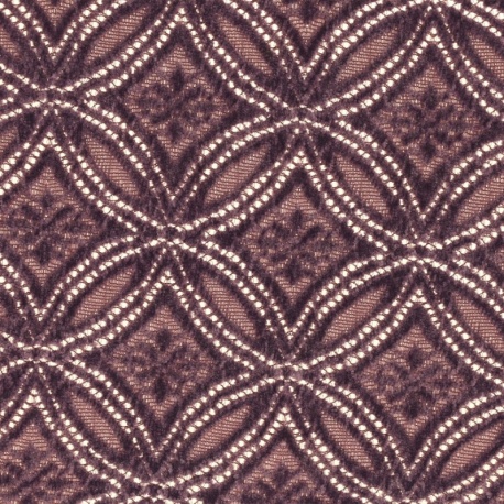 Tissu Dentelle Chenillée Violet 