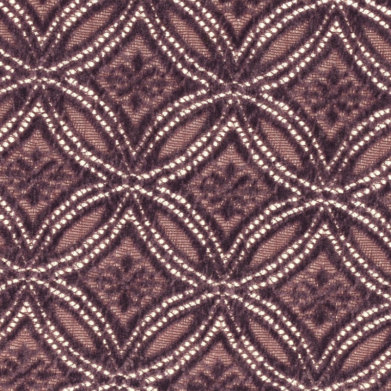 Tissu Dentelle Chenillée Violet 