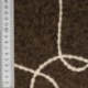 Tissu Nuza Brodé Poils Longs Chocolat 