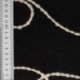 Tissu Nuza Brodé Poils Longs Noir