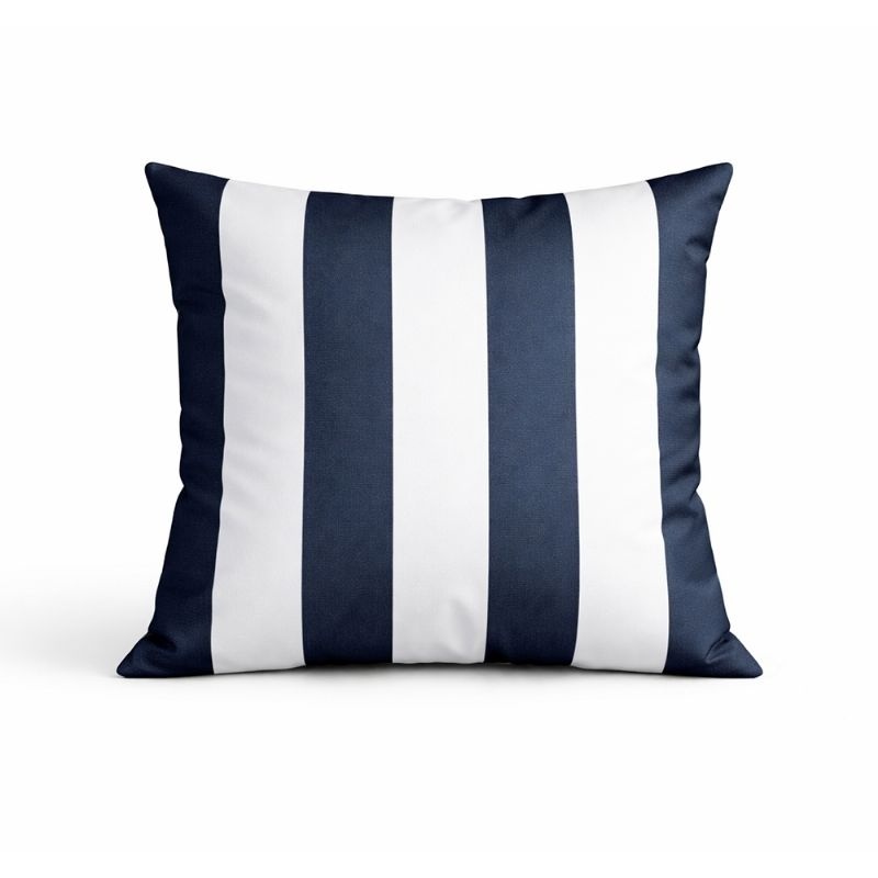 Coussin Outdoor Arcachon Rayé Coloris Navy 