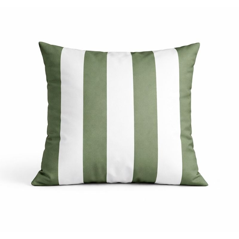 Coussin Outdoor Arcachon Rayé Coloris Olive