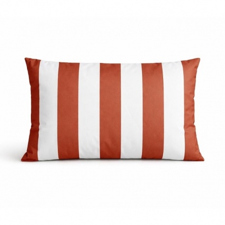 Coussin Outdoor Arcachon Rayé Coloris Terracotta