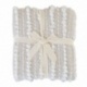 Plaid Livio Rayé Fausse Fourrure Ecru