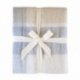 Plaid Yanis Carreaux et Franges Bleu 