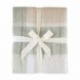 Plaid Yanis Carreaux et Franges Vert 