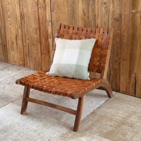 Housse de Coussin Yanis Carreaux Vert