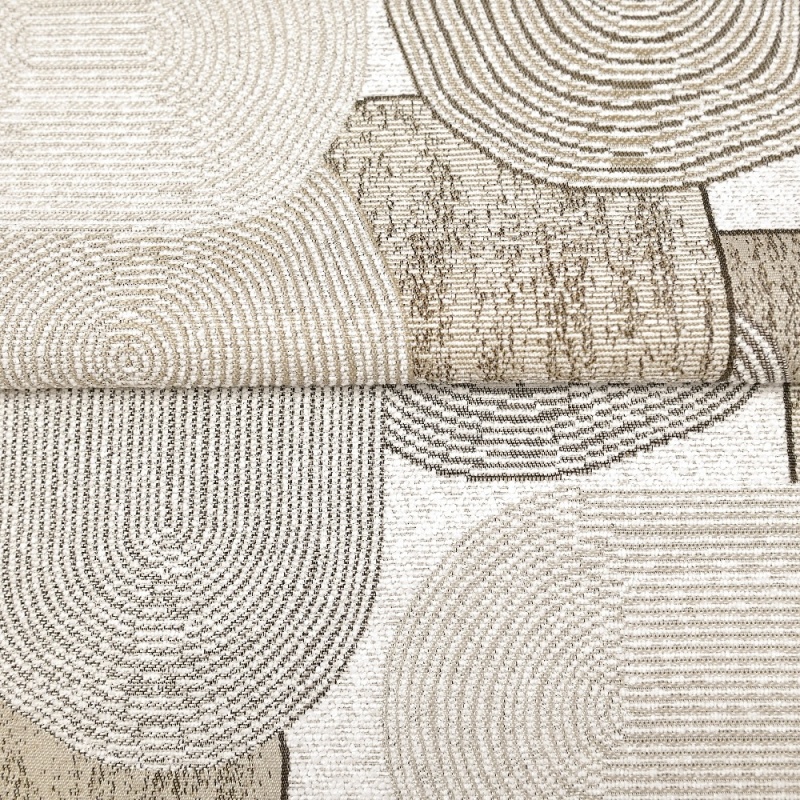 Tissu Jacquard Géométrique Grimaldi Coloris Lin 