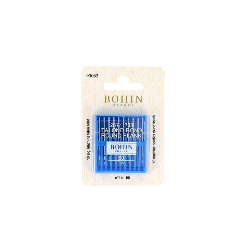 Etui 10 Aiguilles Pour Machine à Talon Rond 90mm - BOHIN