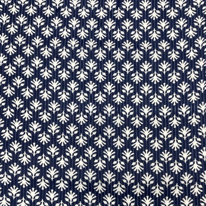 Tissu Taj Mahal Imprimé Esprit Blockprint Indigo