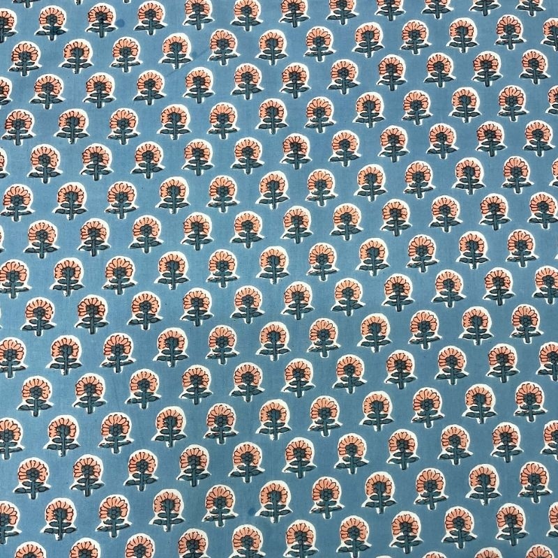 Tissu Taj Mahal Imprimé Esprit Blockprint Ciel