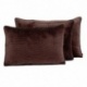 Housse de Coussin Hambourg Velours Côtelé Ganache - HAOMY