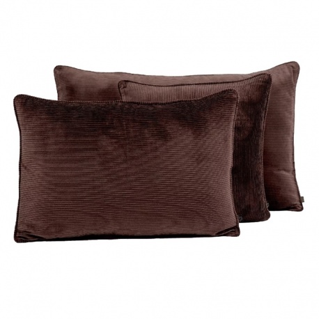 Housse de Coussin Hambourg Velours Côtelé Ganache - HAOMY