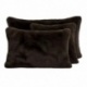 Housse de Coussin Chamonix Fausse Fourrure Brun - HAOMY