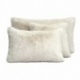 Housse de Coussin Chamonix Fausse Fourrure Ivoire - HAOMY