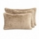 Housse de Coussin Chamonix Fausse Fourrure Lin - HAOMY