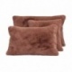 Housse de Coussin Chamonix Fausse Fourrure Mocaccino - HAOMY