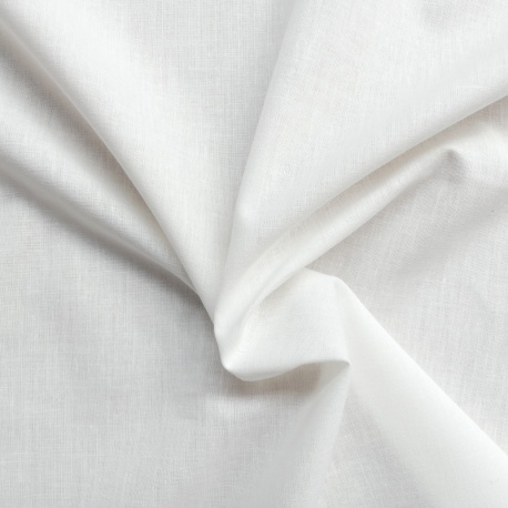 Tissu Bianco Coton Blanc 