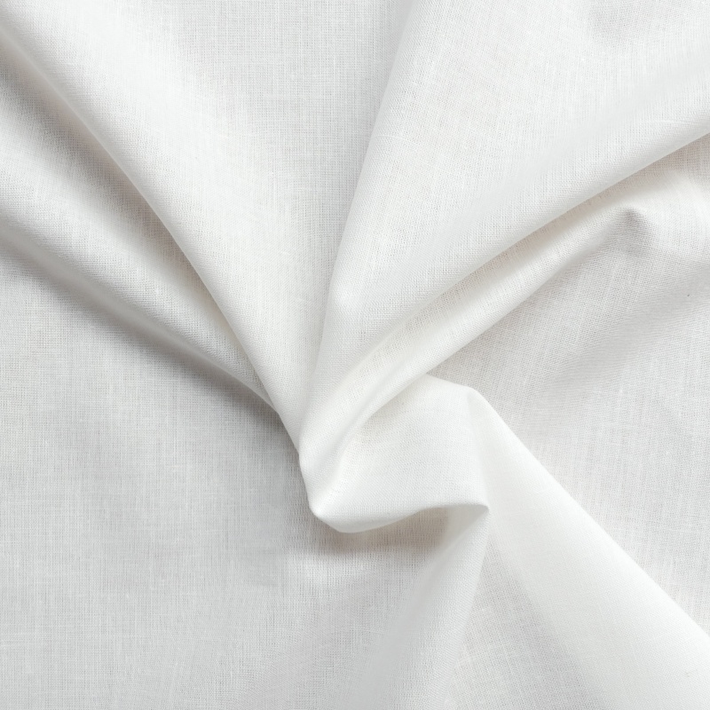Tissu Bianco Coton Blanc 